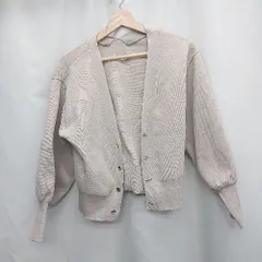 ◇ ⊇ natural couture ナチュラルクチュール 長袖 カーディガン サイズF グレージュ系 レディース E  【1505220015050】