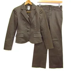 ミッシェルクラン スーツ セットアップ ストレッチ ブランド 上下セット レディース 38/36サイズ ブラウン系 MICHEL KLEIN 【中古】