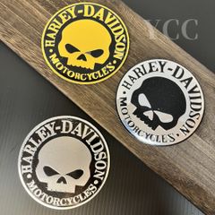 ハーレーダビッドソンHarleyDavidsonスカル 3D立体ステッカー 防水仕様 A