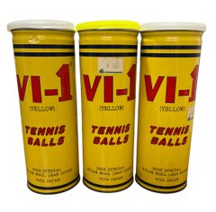 【レトロ】テニスボール缶　Vl-1 (yellow) ×3缶