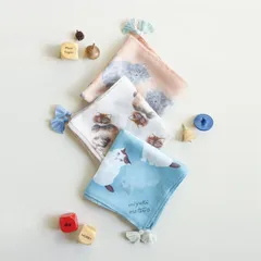 【松尾ミユキ】Tassel Cloth｜タッセルクロス｜ボンボン付きハンカチ｜仲間が増えた♪５種類から選べる♪Momo / Bushy / Perle / Shima / Nala｜ネコ猫ねこのサムネイル