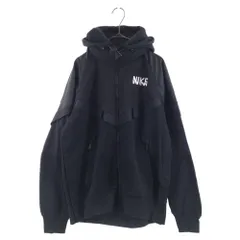 NIKE (ナイキ) ×sacai Full Zip Hoodie サカイ フルジップフーディー パーカー 切替 ブラック 22-03101Mのサムネイル