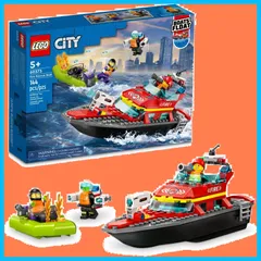 のりもの 乗り物 レスキュー 男の子 プレゼント ブロック おもちゃ 女の子 60373 消防レスキューボート 5歳以上 シティ レゴ(LEGO)