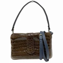 ペレリールッソ　クロコダイル　2way　バッグ　ハンドバッグ　ショルダーバッグ　レディース　美品