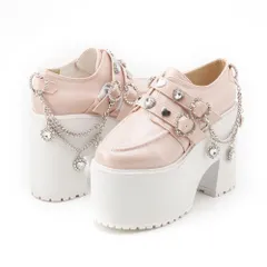 夢展望公式 [新品未使用] キラキラハートチャームハートローファー [ピンク×ホワイト] 他カラー別ページ有 dearmylove パンプス その他パンプス 533732-01