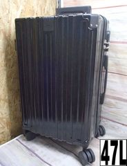 【SUPBOX】スーツケース ブラック カップホルダー付き 47L 240423W005
