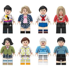 【女性のみ★街の人8体セット】 ミニフィグ レゴ 互換 セーラー服 パジャマ 女子