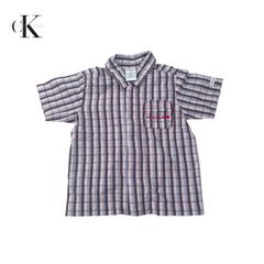1502◯ カルバンクライン　3T 100相当 ネルシャツ