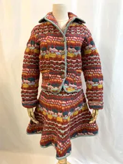 BAZaR de CHRISTIAN LACROIX 　クリスチャンラクロワ　ニット　ジャケット スカート  2ピース セット アップのサムネイル