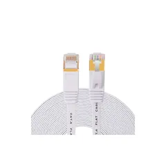 AnKuly LANケーブル 50m フラットケーブル CAT6準拠 1Gbps/250MHz ランケーブル RJ45コネクタ 1.5mm厚 やわらか イーサネットケーブル サーバー 企業様向け 業務用 カテゴリ6(50m-ホワイト) 1