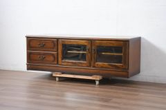★事前問合せ必須★ カリモク家具 karimoku COLONIAL コロニアルシリーズ テレビボード 中古 カントリースタイル テレビ台 リビングボード ローボード 戸棚 リペア+発送まで3週間前後 R-081893