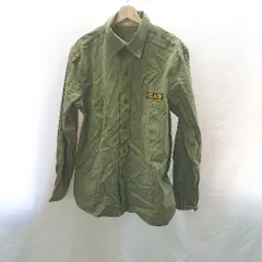 ◇ ⊇ US ARMY ブランドロゴ刺<!-利用不可文字-!> 長袖 ミリタリーシャツ サイズ表記なし カーキ メンズ E  【1409100028522】のサムネイル