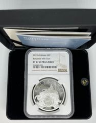 最新 ブリタニア 2ポンド  ロイヤルミント 2021 銀貨 ウナ ライオン