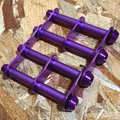 4連チェーン オールパープル ニックスベルトループ対応 腰道具 腰道具 腰袋 カスタムチェーン ニックス風 タジマセフ バリスティック ハンマー差し ペンドラホルダー コーデュラ アルミ だるま金具 KNICKS風のサムネイル