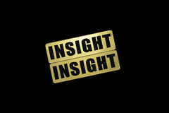 EE-908-1 INSIGHT 金黒 アクリル2層 ステッカー ホンダ インサイト ZE1 ZE2 ZE3 ZE4 前期 後期 モデリスタ 2枚1セット