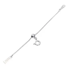 【数量限定】幅 約 シルバー925 あずき 1mm チェーン 最長7cm アジャスター スライド式 la03-0001-s [ララクリスティー]