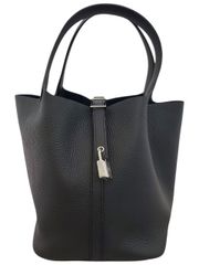 【新品】エルメス HERMES ハンドバッグ ピコタンロックMM　トリヨン　ノワール　 W刻印 SV金具