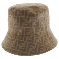 FENDI フェンディ　バケットハット FFロゴブラウン ハット ファブリック ブラウン | Fendi