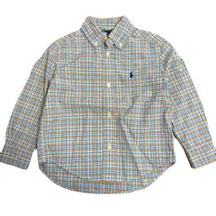 ラルフローレン　長袖　チェック　シャツ　2T 90cm US古着　キッズ古着