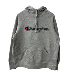 Champion ロゴスウェット パーカー M グレー チャンピオン フーディー ラグラン プルオーバー プリント 古着卸 アメリカ仕入 a709-5827