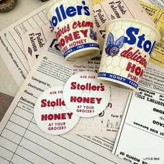 444・R-1956　アメリカ　1950年　蜂蜜用ミニカップ　1個　ヴィンテージ　蜂蜜　紙カップ　キャップ　ミルクキャップ　ジャンクジャーナル　ハンドメイド　小物　撮影小物　インテリア　アメリカヴィンテージ　海外紙もの