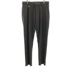 ミロック 日本製 チェック柄 テーパードパンツ M グレー Milok ストレッチ メンズ