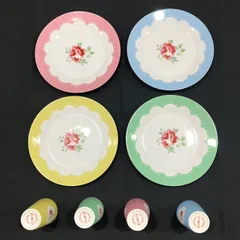 花柄皿 4枚セット キャスキッドソン キャスキッドソン Cath Kidston 花柄のお皿 箱あり 未使用