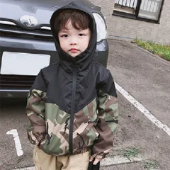 ☆ グリーン×裏起毛 ☆ 110cm ☆ キッズ マウンテンパーカー 迷彩ジャケット 春秋冬 yst5269 マウンテンパーカー キッズ ウインドブレーカー パーカー ジャケット ブルゾン ジャンパー コート 子供服 裏起毛 アウター 男の子 女の子