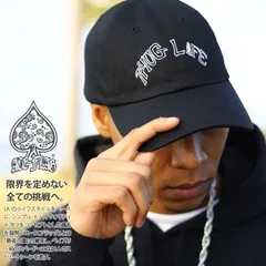 ACEFLAG キャップ メンズ THUG LIFE サグライフ 春夏秋冬用 黒/白 大きいサイズ エースフラッグ 帽子 cap ローキャップ 浅め シンプル 刺繍 LA b系 ヒップホップ ファッション ブランド 新作 AF-CA-SB-047