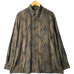 古着 90年代 ラルフローレン Ralph Lauren CHAPS チャップス ペイズリー柄 長袖 ボタンダウンシャツ ボックスシャツ/eaa567479