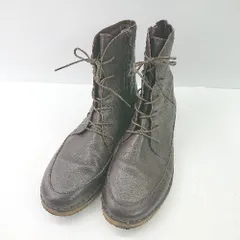 ■ hocco ホッコ レースアップ カジュアル ショート丈 ブーツ サイズLL ブラウン レディース E  【1404240021693】