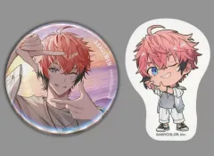 【中古】グッズセット 赤城ウェン 缶バッジ＆ダイカットステッカー 「くじスクエア にじさんじHEROES海の家くじ」 D賞