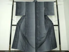 平和屋着物●結城紬　奥順　はたおり娘　花唐草間道　やまと誂製　正絹　逸品　未使用　DAAQ3429ps