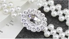 パールベルト ウエストゴム 浴衣 帯紐 着物 シルバー ビジュー 帯飾り