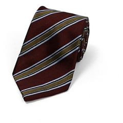 エルメネジルドゼニア シルク ネクタイ ストライプ 中古 Aランク