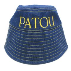 PATOU(パトゥ) 帽子 M-L新品同様 - ロデオブルー バケットハット/ロゴ 