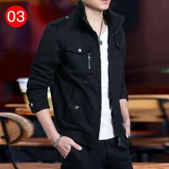 ミリタリージャケット メンズ ブルゾン コーチジャケット カジュアル アウター 40代 50代 裏地付 ジップアップ ジャケット ジャンパー ワーク ポケット ストリート 無地 秋服  runfeng04