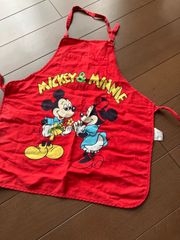 キッズエプロン　ミッキーマウス　ミニーちゃん　レトロ