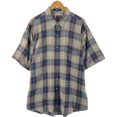 古着 90年代 ラルフローレン Ralph Lauren CHAPS チャップス 半袖 ボタンダウン チェックシャツ メンズXL相当 ヴィンテージ/eaa539175