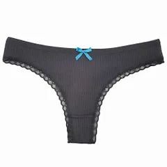 Tバック レディース プチプラ 綿 コットン リブあみ ストレッチ 伸びる リボン シンプル 無地 スポーツ ショーツ インナー ジム 黒 赤 緑 rt-026