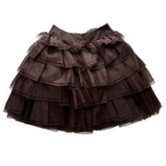 FOXEY フォクシー チュールスカート 茶 フリル レディース サイズ38 Mサイズ