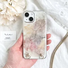 グレージュ　ニュアンスiPhoneケース　スマホケース　Android　全機種対応　スマホストラップ　ハードケース　アルコールインクアート　ハンドメイド　iPhone17  iPhone17Pro  iPhone17Air iPhone17pro max