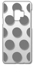 【新品未使用】Galaxy S9 SC-02K/SCV38 ギャラクシーS9 クリア ハードケース ドット柄 水玉 (グレー) スマホケース カバー cl-sc02k-dotbig-13
