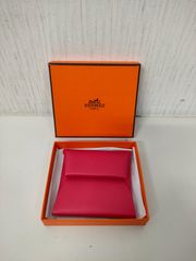 【美品】HERMES エルメス バスティア コインケース　ピンク