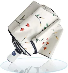 ノーブランド 折りたたみ傘 晴雨兼用 日傘 自動開閉 花柄 雨傘 折り畳み 遮熱 遮光 軽量 UVカット レディース 8本骨