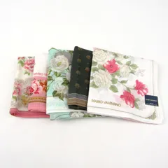 マリオヴァレンティノ ハンカチ 5点セット 未使用 花柄 ブランド まとめて 大量 小物 レディース MARIO VALENTINO