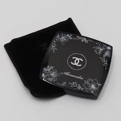 良品 シャネル ミロワール ドゥーブル ファセット ダブルミラーコンパクトミラー 名入り ブラック フラワー レディース KTR 2000000 NSK