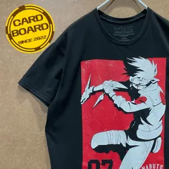 US古着 NARUTOナルト はたけカカシ07 TVアニメ 半袖tシャツ黒L
