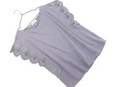 BEAUTY & YOUTH ビューティ&ユース ユナイテッドアローズ フレンチスリーブ カットワーク カットソー サックス ■◆ レディース