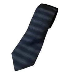 美品 DIOR HOMME ストライプ ネクタイ ブラック/ダークネイビー DIOR | ネクタイ ストライプ ディオール オブリーク シルク